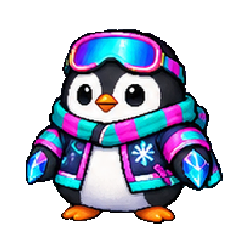 Pengwin in Neon Snowboarder skin